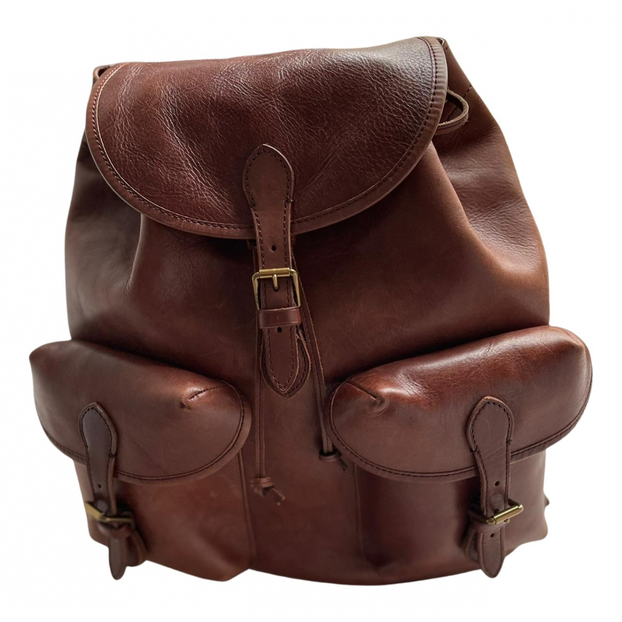 Leather bag Ralph Lauren Brown in 
